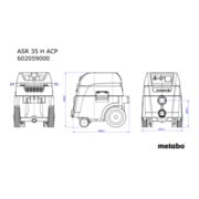Aspirateur universel Metabo ASR 35 H ACP avec vibration électromagnétique et mesure de la différence de pression ; boîte en carton-5