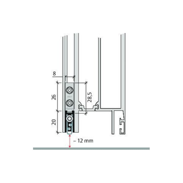 ASSA ABLOY Absenkdichtung Planet TW RD 460mm