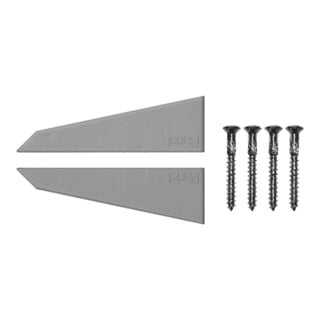 ASSA ABLOY Accessoires d’étanchéité Plaques de recouvrement socle gris, paire