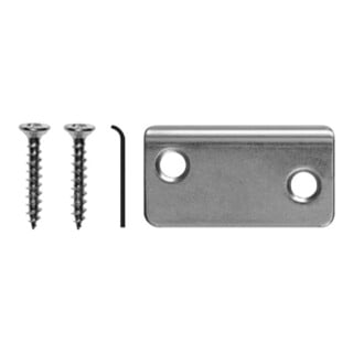 ASSA ABLOY Auflaufplatte Typ 3 Edelstahl 38 x 20,5mm grau
