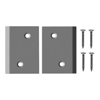 ASSA ABLOY Eckplattenset X3 VATyp 2 Edelstahl 55 x 39 x 1mm