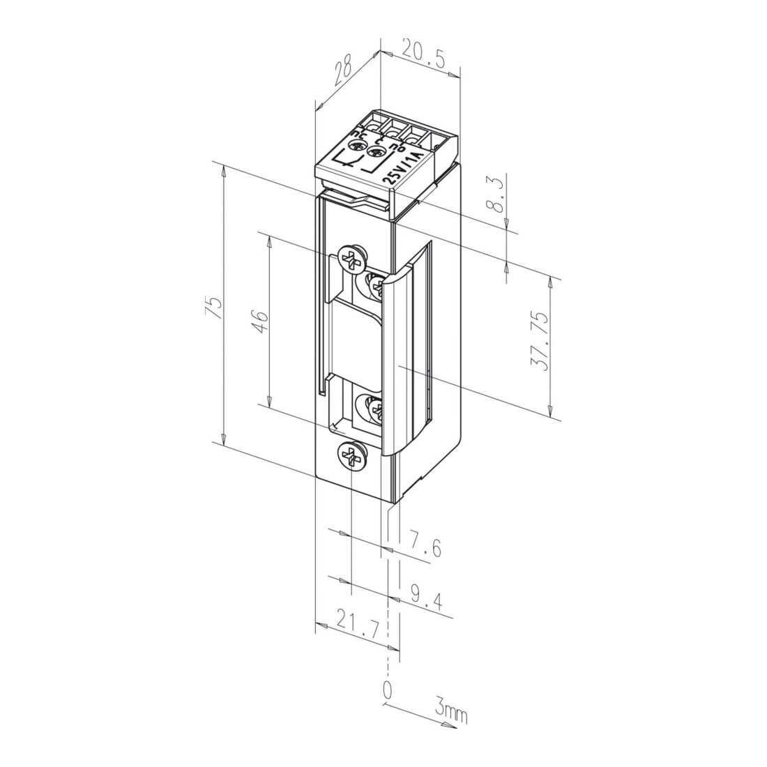 Assa Abloy effeff Elektrischer Türöffner DIN rechts/links 17RR--------F41