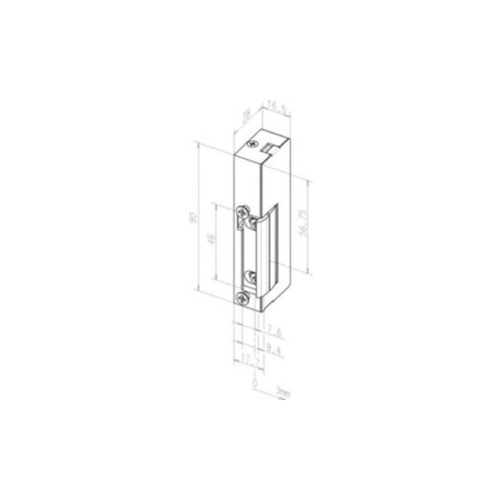 Assa Abloy effeff gâche électrique sans gâche de fermeture 19----------D11