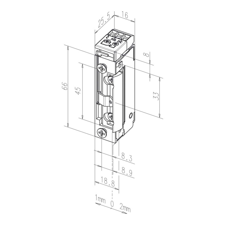 Assa Abloy effeff Ouvre-porte à rayon sans gâchette, 10-24V AC/DC 118RR-------A71
