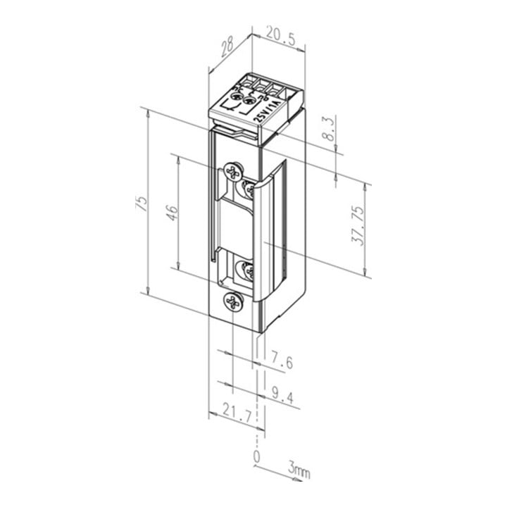 Assa Abloy effeff Ouvre-porte électrique DIN droite/gauche 17RR--------F41