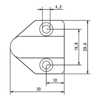 Assa Abloy effeff Passage de câble laiton 30 cm 10318 long