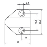Assa Abloy effeff Passage de câble laiton 30 cm 10318 long-2