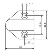 Assa Abloy effeff Passage de câble laiton 30 cm 10318 long-4