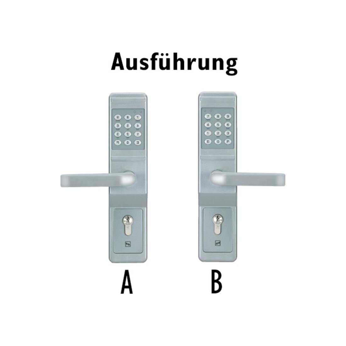 Assa Abloy effeff Poignée à code version B VK 8mm 492-08---11---7