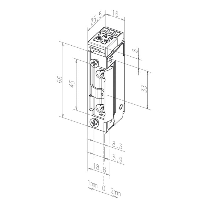Assa Abloy effeff Radiustüröffner o.Stulp,10-24V AC/DC 118RR-------A71