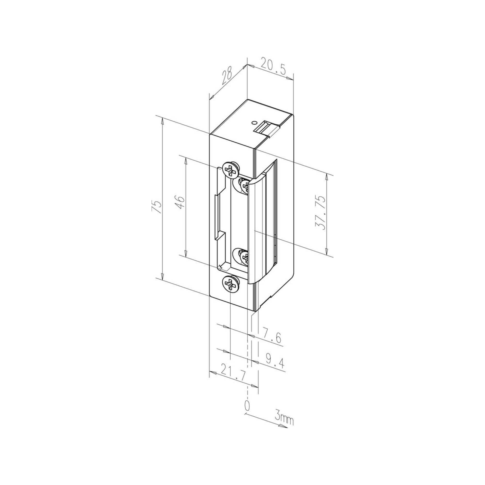 Assa Abloy effeff Türöffner ohne Schliessblech 17E L/R o.S.