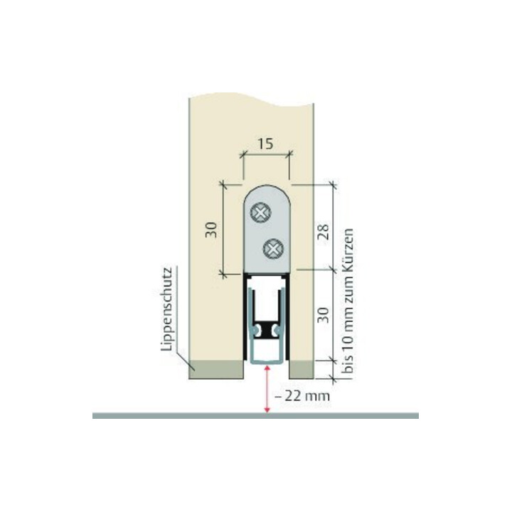 ASSA ABLOY Joint d’étanchéité à compression Planet ZA FH 835 mm