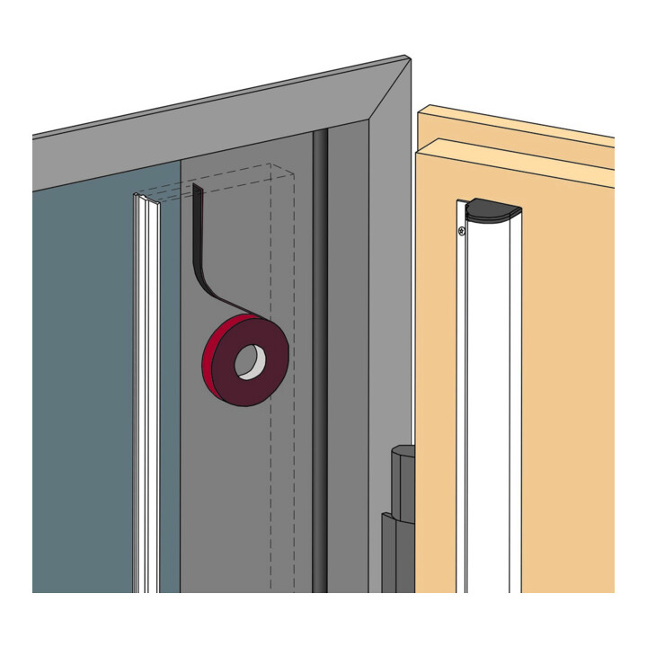 ASSA ABLOY Kit de collage S, 2500 mm, acier