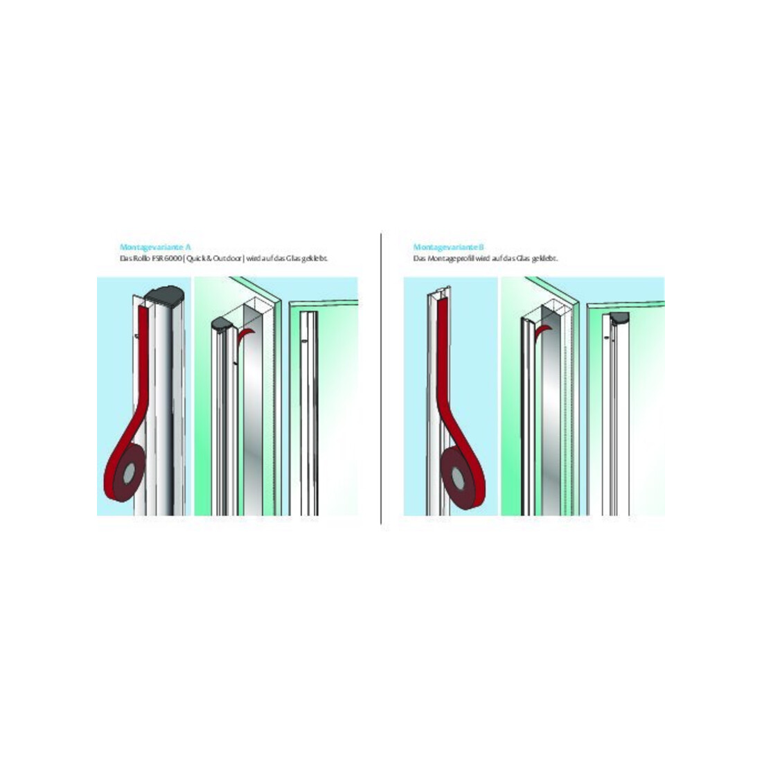 ASSA ABLOY Klebeset G, 2500 mm,Glas