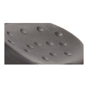 Assis-debout STIER avec châssis en acier noir, hauteur d'assise 600-850 mm, assise en PU-2