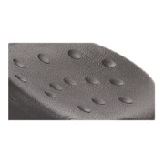 Assis-debout STIER avec châssis en acier noir, hauteur d'assise 600-850 mm, assise en PU-2
