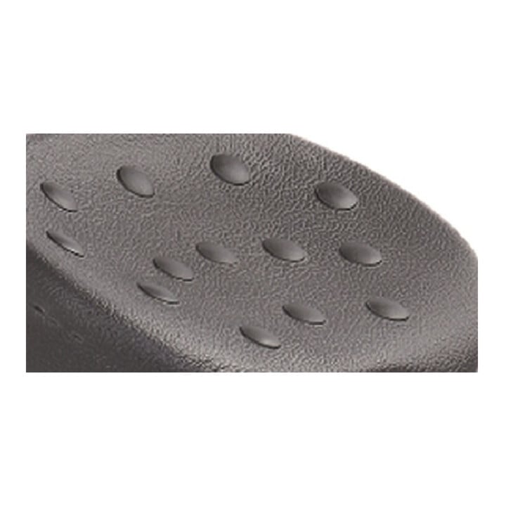 Assis-debout STIER avec châssis en acier noir, hauteur d'assise 600-850 mm, assise en PU