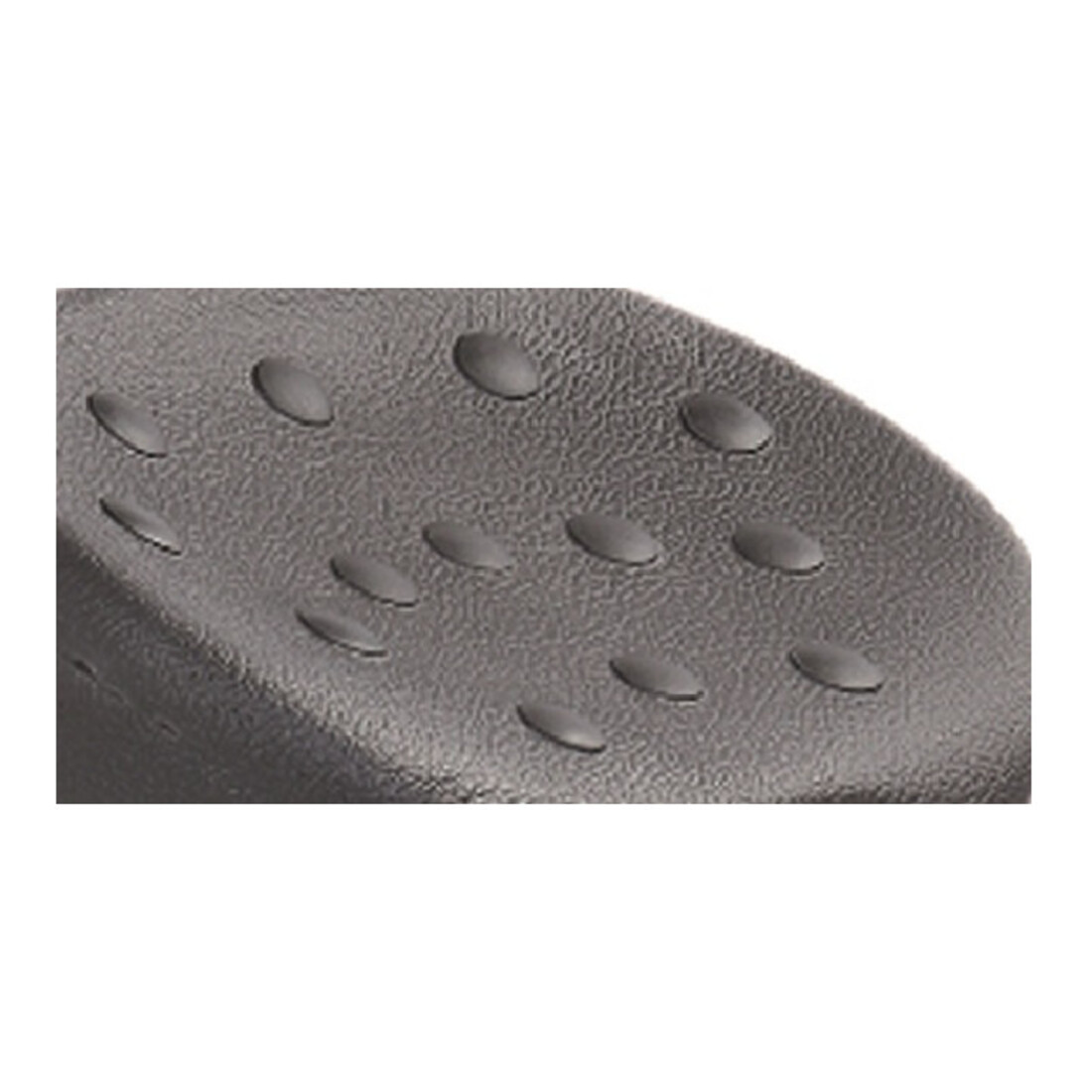 Assis-debout STIER avec châssis en acier noir, hauteur d'assise 600-850 mm, assise en PU