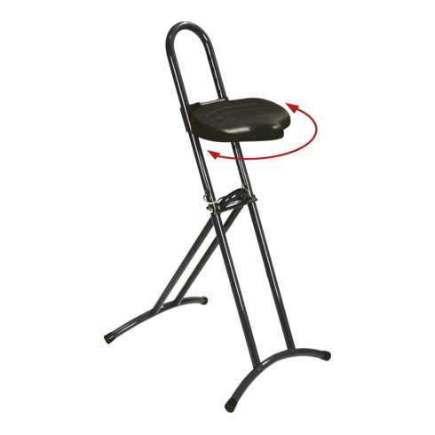 Assis-debout STIER repliable, hauteur d'assise 600-850 mm, assise en PU