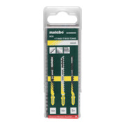 Assortiment 4 de lames de scies sauteuses, bois, HCS/HSS, 25 pièces, 25 lames bois metabo