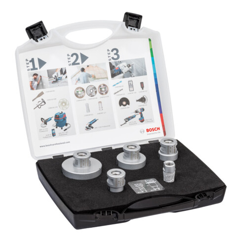 Assortiment de 5 scies-trépans diamantées DrySpeed 68,0;51,0; 35,0;25,0;20,0