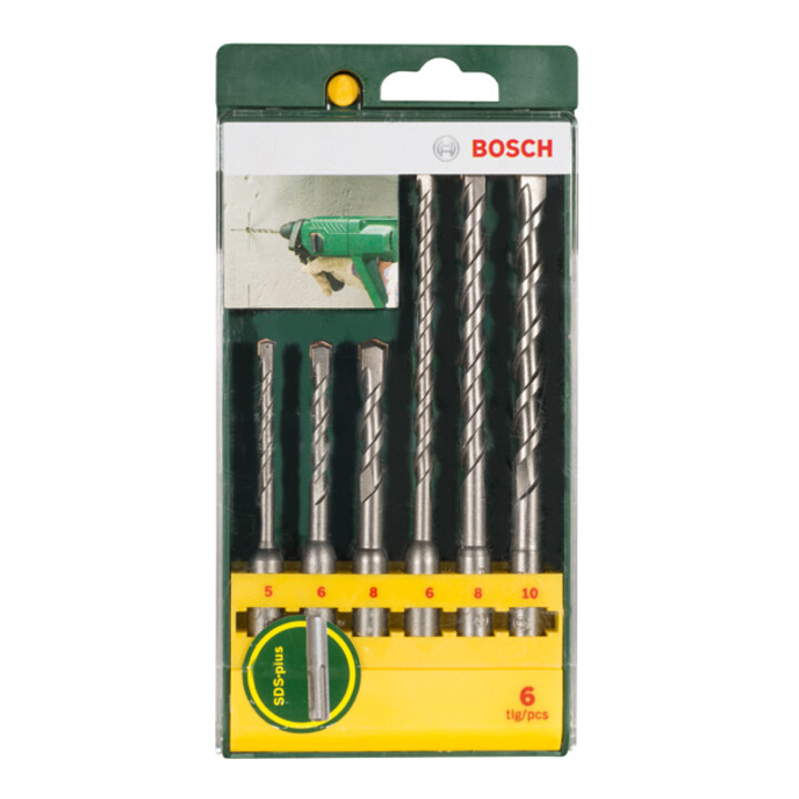 Assortiment de 6 forets pour perforateur SDS plus