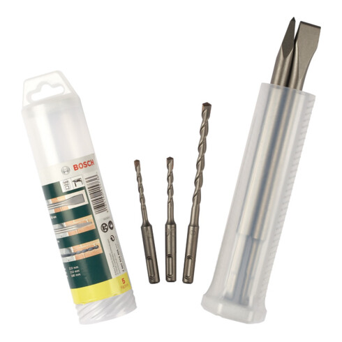 Assortiment de burins et de forets pour perforateur SDS plus, 5 pièces