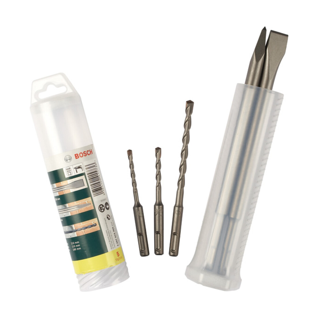 Assortiment de burins et de forets pour perforateur SDS plus, 5 pièces