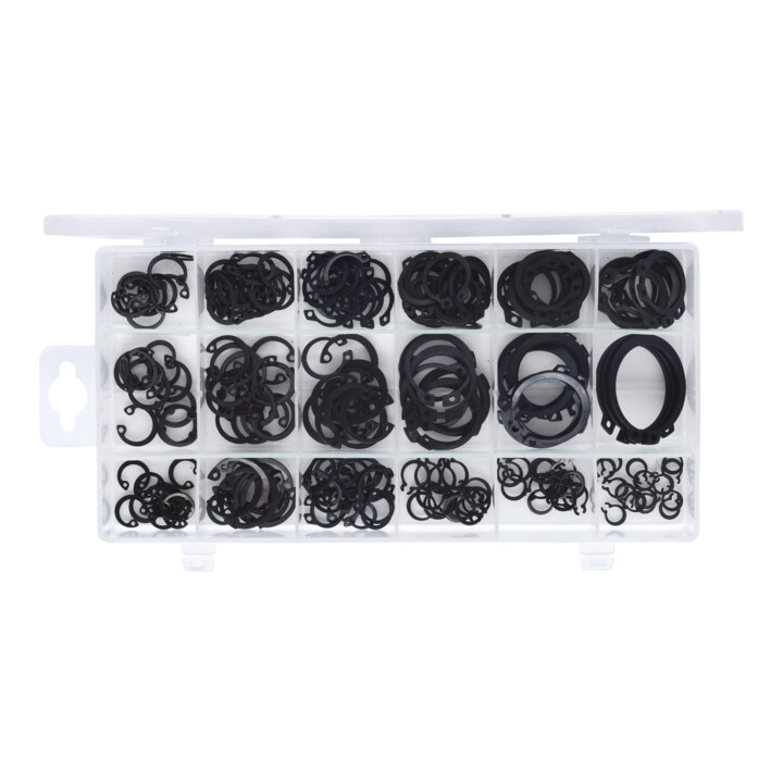 Assortiment de circlips internes et externes, 225 pcs.