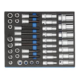 Assortiment de clés à douille Gedore 1/2'' dans le module Check-Tool, 40 pcs