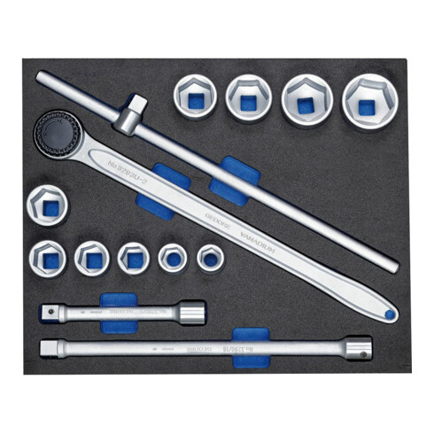 Assortiment de clés à douille Gedore 3/4'' dans le module Check-Tool, 14 pcs