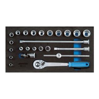 Assortiment de clés à douille Gedore 3/8'' dans le module d'outils de contrôle