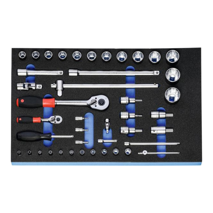 Assortiment de clés à douille HOLEX 1/4 pouce et 1/2 pouce 43