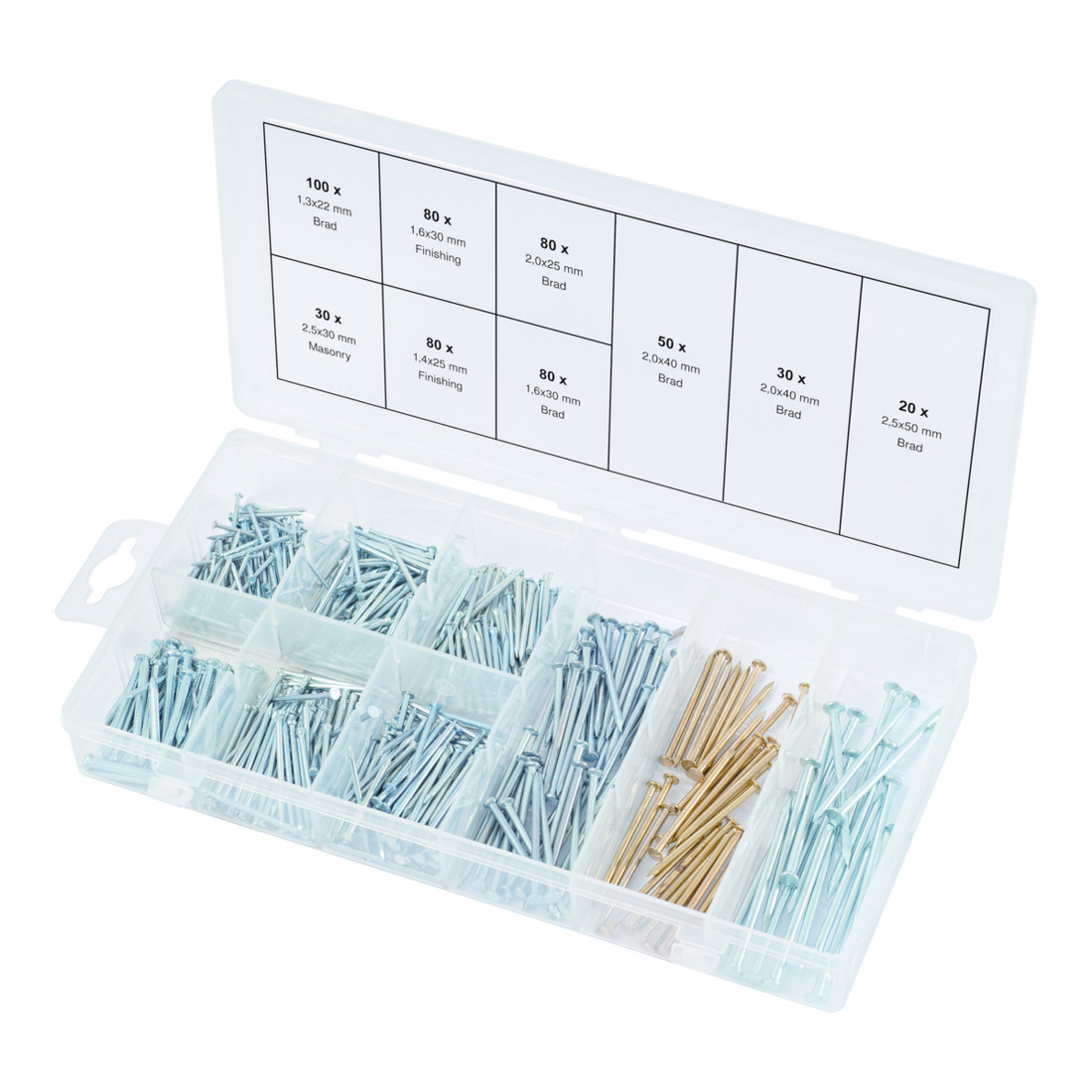 Assortiment de clous, 550 pcs.