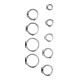 Assortiment de colliers de tuyau à revêtement en acier inoxydable Ø 5,8 - 21 mm 170 pièces BGS-1