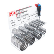 Assortiment de colliers inoxydable sur tableau 111 pièces BGS