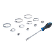 Assortiment de colliers inoxydable sur tableau 111 pièces BGS-3