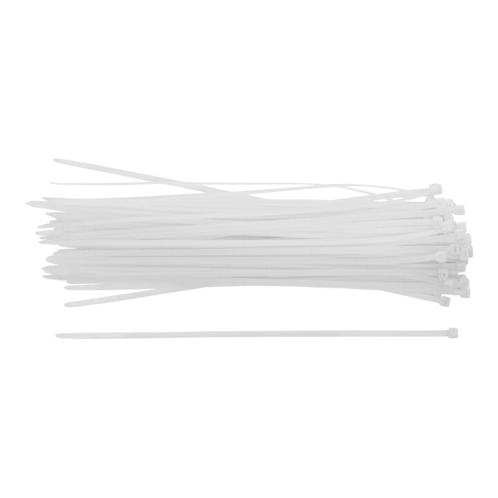 Assortiment de colliers plastique blanc 4,8 x 300 mm 50 pièces BGS Do it yourself