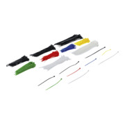 Assortiment de colliers plastique multicolore 100 - 150 - 200 mm 450 pièces BGS Do it yourself