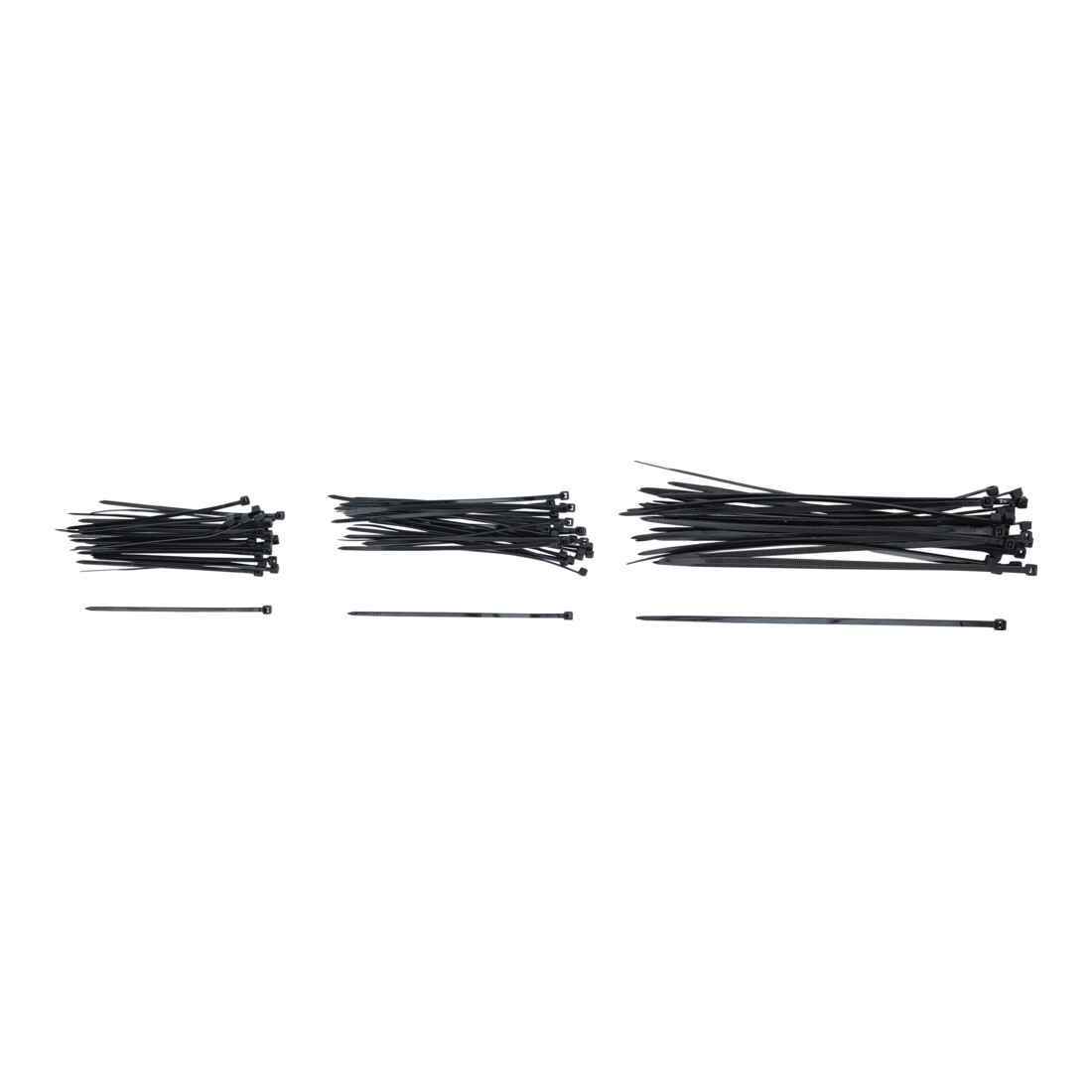 Assortiment de colliers plastique noir 100 - 200 mm 75 pièces BGS Do it yourself