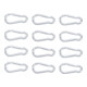 Assortiment de crochets mousquetons 5 x 50 mm 12 pièces BGS-4