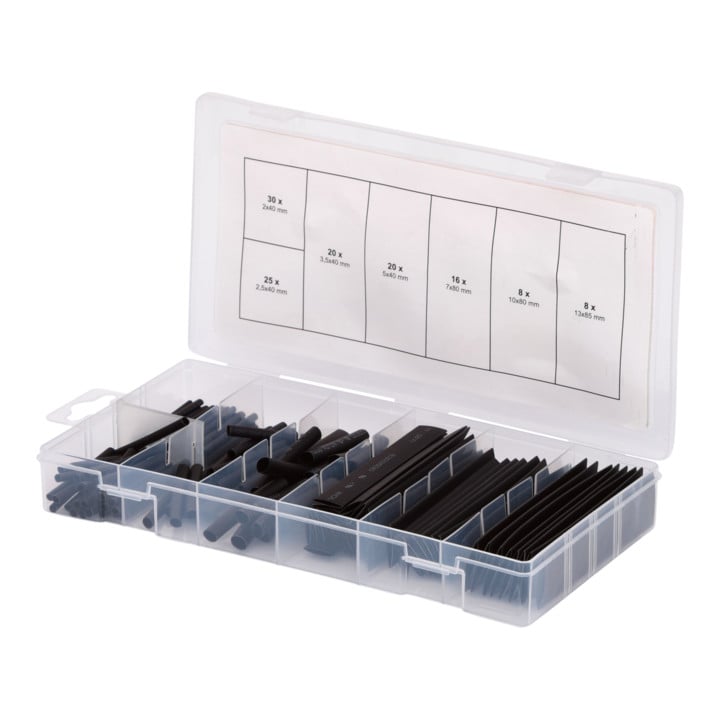 Assortiment de gaines thermo-rétractables,2,0x40-13x80, 127 pcs.