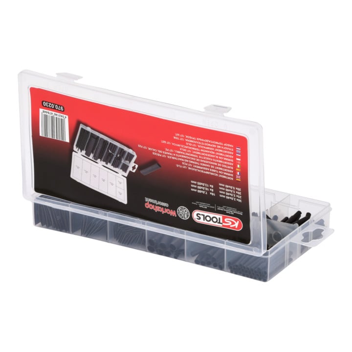 Assortiment de gaines thermo-rétractables,2,0x40-13x80, 127 pcs.