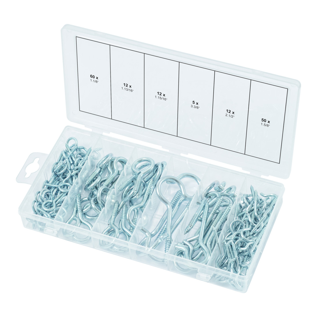 Assortiment de goupilles et crochets,151 pcs.