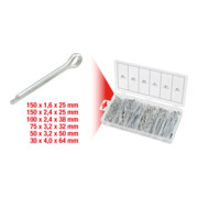 Assortiment de goupilles fendues KS Tools 1,6x25,4mm-4,0x63,5mm, 555 pcs.