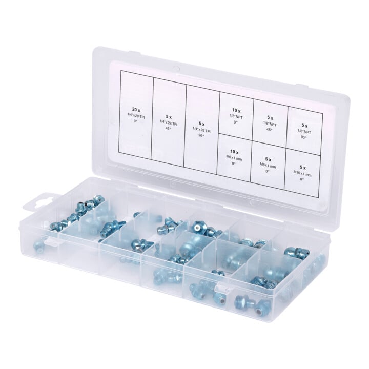 Assortiment de graisseurs métriques et pouces, 70 pcs.
