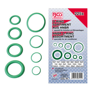 Assortiment de joints toriques Ø 3 22 mm 225 pièces BGS