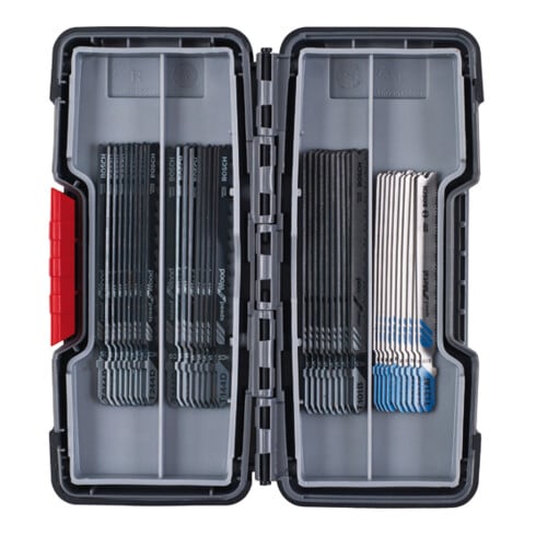 Assortiment de lames de scie sauteuse Bosch toughbox 40 pièces, universelles WM