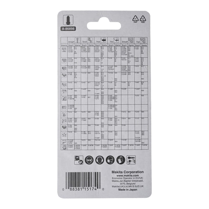Assortiment de lames de scie sauteuse Makita
