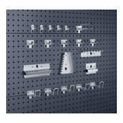 Assortiment de porte-outils 20pces galvanisé p. panneaux perforés 10 crochet/5 s